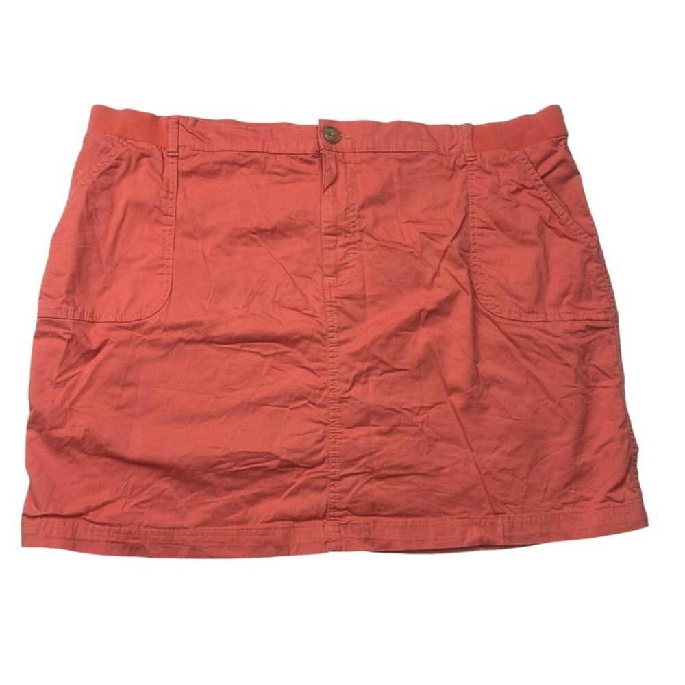 Lee Riders‎ Midrise Skirt Skort Lined Shorts Mini Coral Women's Plus Size 22